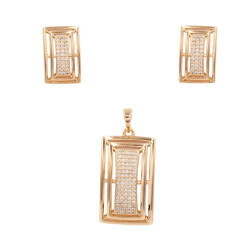 Kolczyki + przywieszka Xuping pozłacana 18k - MF38990